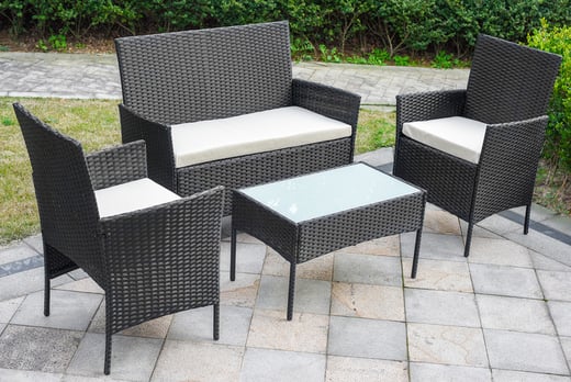 4pc Rattan Garden Set LivingSocial