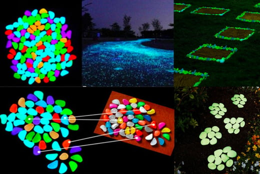 100Pc Glow In The Dark Stones Wowcher