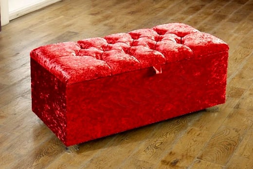 Crushed Velvet Toy Box Offer Wowcher