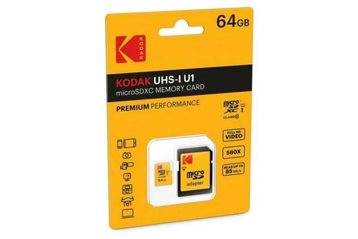 Busbi Kodak 64GB Extra Performance MicroSD SDXC SDHC Card Class10 Wowcher