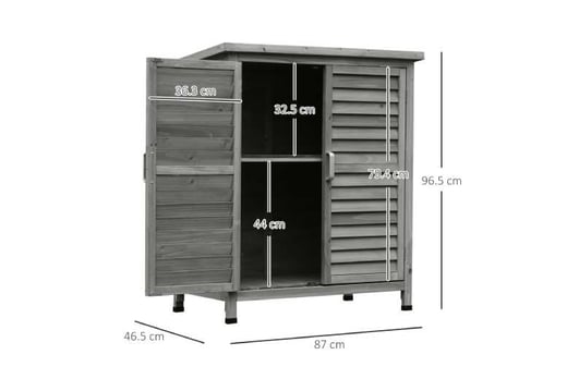 Outsunny Garden Shed Wooden Garden Storage Shed 2 Door Unit Wowcher