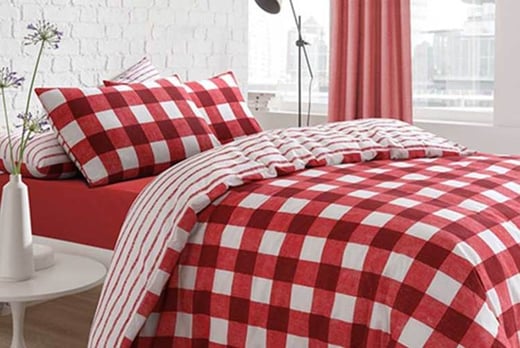 Gingham Duvet Set Wowcher