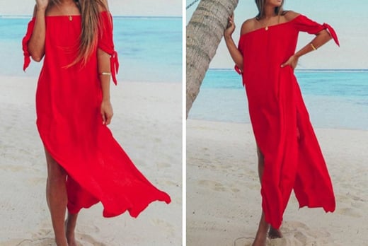 Off Shoulder Maxi Dress Fashion Deals In Shop Livingsocial