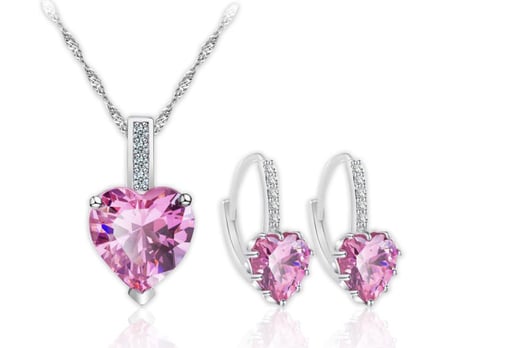 Sapphire Pendant & Earring Set - 3 Colours! | Shop | Wowcher