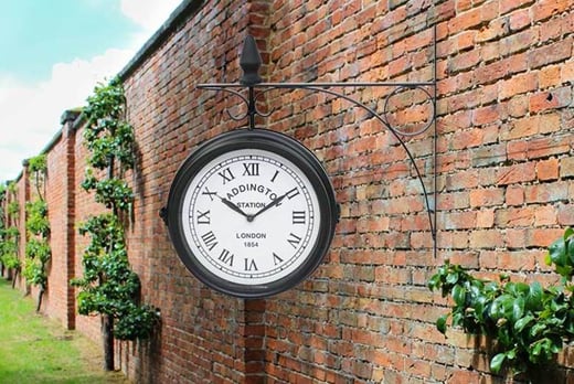 Gymax Paddington Station Wall Clock Metal Frame And Waterproof Cover | INDIA