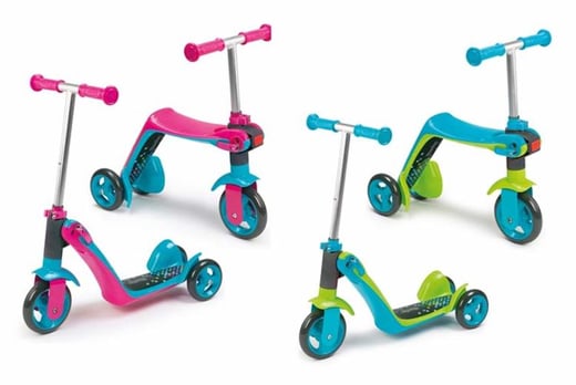 smoby reversible 2 in 1 scooter pink