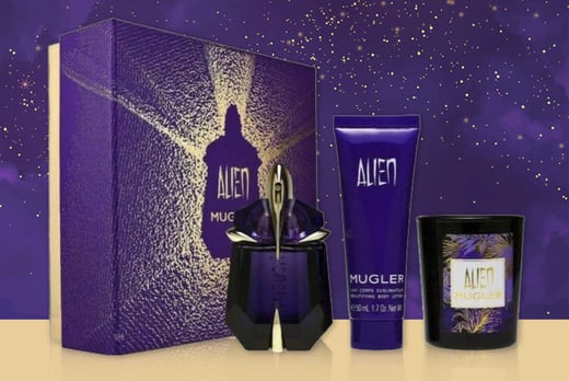 alien perfume and candle gift set