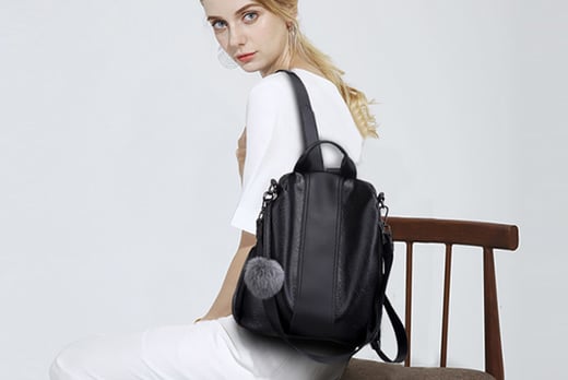 Ladies’ Anti-Theft Backpack - Wowcher