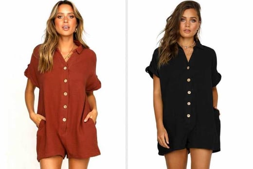 button up playsuit
