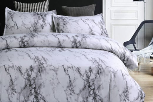 Marble Effect Bedding Set Shop Wowcher