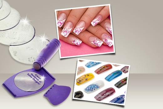 4. Nail Art Stamping Kit with Boots Pattern - wide 1