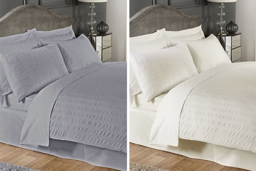 Seersucker Duvet Cover Set Shop Wowcher