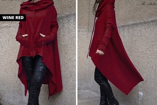 long hooded jumper