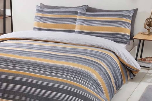 Striped Chambray Bedding Set Bedding Deals In Blackpool