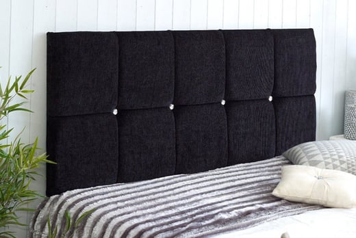 Charcoal Chenile Fabric Modern Design Headboard ALL SIZES AVAILABLE 