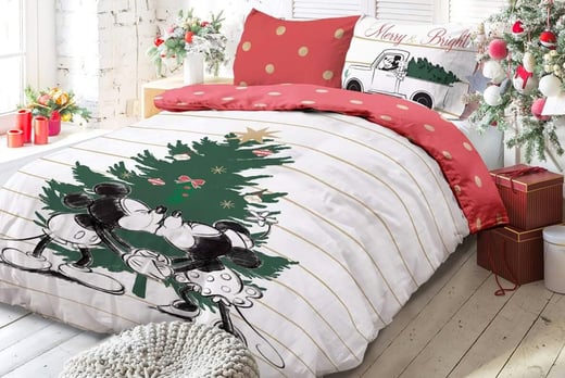 Mickey Mouse Xmas Duvet Set Shop Wowcher