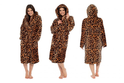 leopard dressing gown