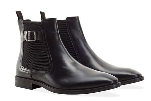 mens black chelsea boots with buckle