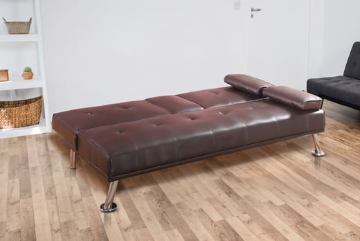 faux leather luxury cinema-style sofa bed