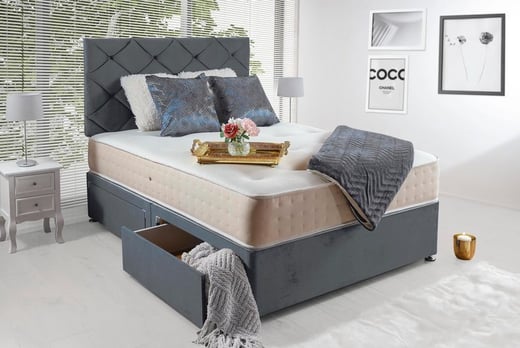 Grey Suede Divan Bed Shop Livingsocial