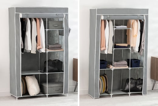 Canvas Effect Fabric Wardrobe Storage Solutions Deals In Shop