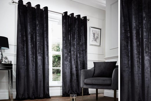 Luxury Curtains Crushed Velvet Shop Livingsocial