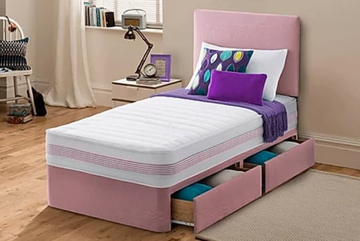 single divan bed with memory foam mattress