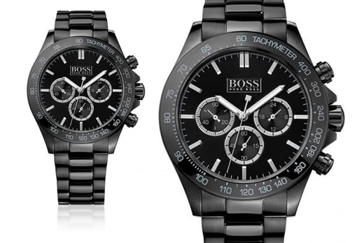 boss watch mens black