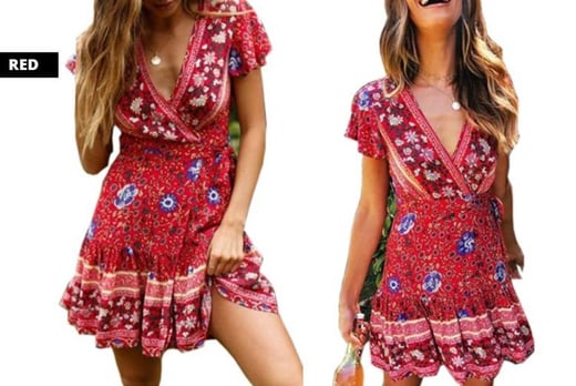 Bohemian Wrap Dress | Shop | Wowcher