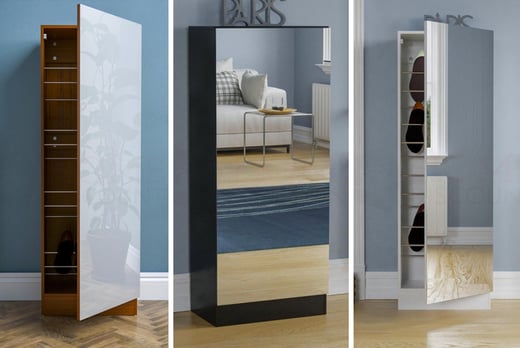 Mirrored Shoe Cabinet Shop Livingsocial