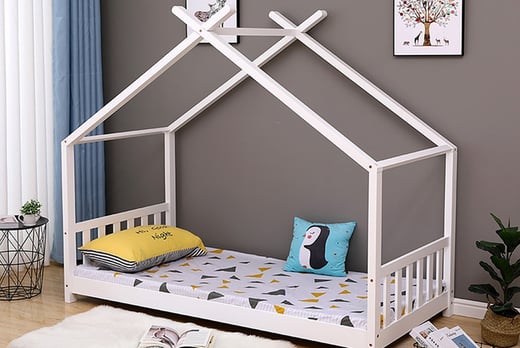 Wooden Single House Bed Frame | Shop | Wowcher