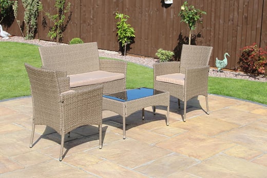 Eton 4pc Rattan Outdoor Furniture Set 3 Colours Garden Deals In Sheffield Eton 4pc Rattan Outdoor Furniture Set, Sheffield Outdoor Furniture