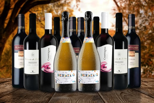 case of red wine