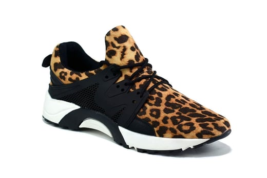 Gold Leopard Print Trainers | Footwear 