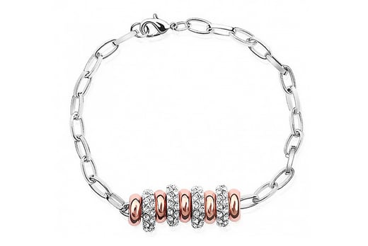 Crystal Silver Bracelet Gold | Bristol | Wowcher
