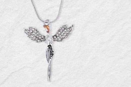 guardian angel necklace swarovski