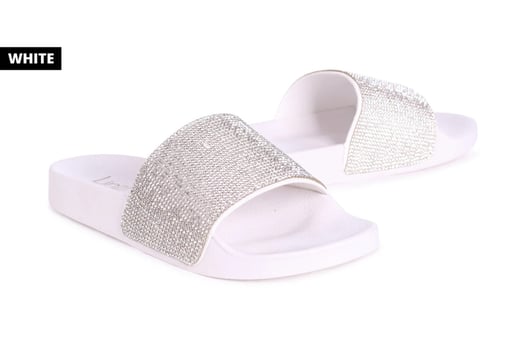 Slip-On Diamante Strap Sliders | Shop | Wowcher