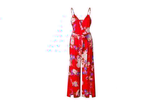 red black and green jumpsuit