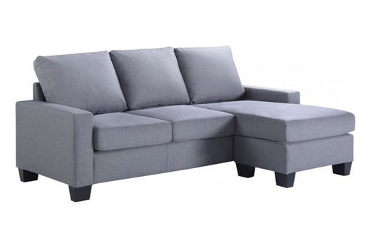 3-Seater Interchangeable Fabric Corner Sofa