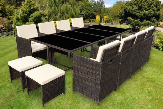 Rattan 12-Seater Garden Furniture Set