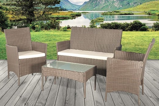 4pc Rattan Garden Furniture Set