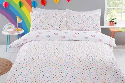 single duvet cover rainbow