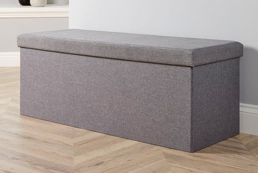 XL Ottoman Storage Box Deal Blush or Grey! Shop Wowcher