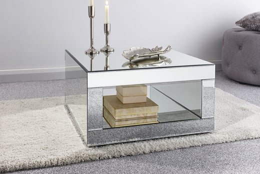 Square Mirrored Coffee Table Home, Mirrored Coffee Table Square