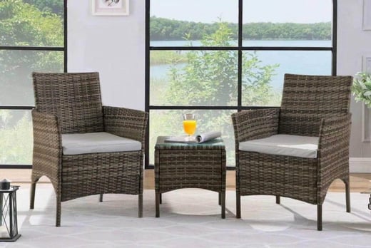 3 Piece Rattan Garden Furniture Set Offer Shop Livingsocial