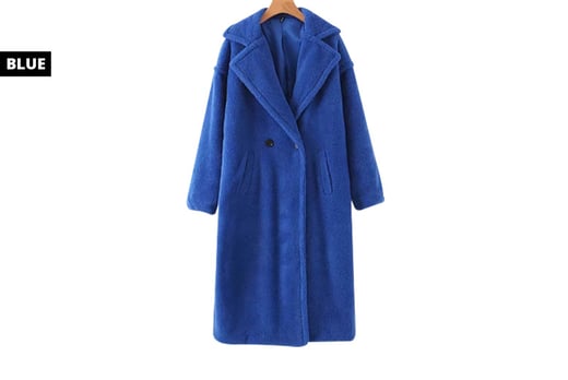 teddy coat blue