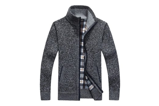 mens fleece cardigan uk