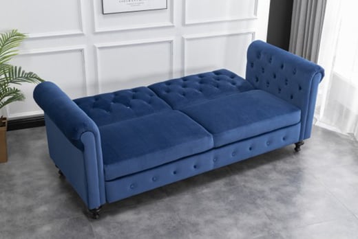 Featured image of post Navy Blue Velvet Sofa Bed : Unfollow blue velvet sofa bed to stop getting updates on your ebay feed.