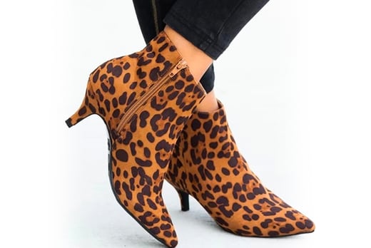 ladies black kitten heel ankle boots