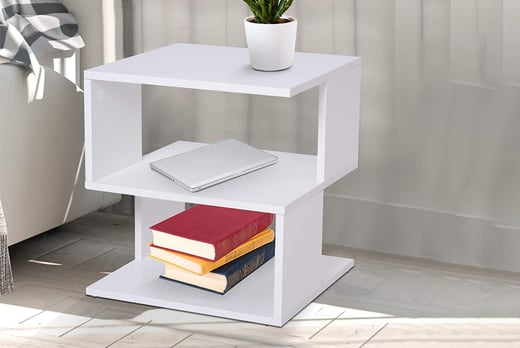 Two Tier Side Table White Storage Solutions Deals In Shop Livingsocial